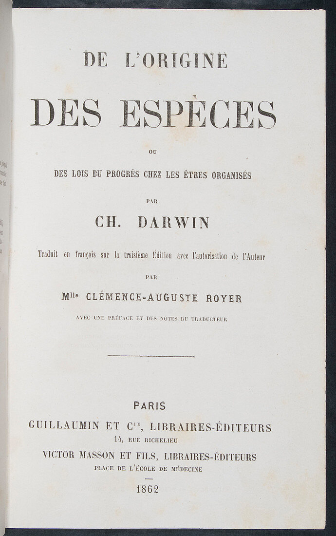 On the Origin of Species,French