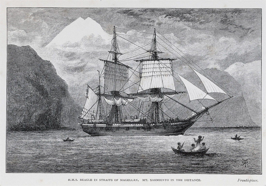 HMS Beagle,Straits of Magellan,1834