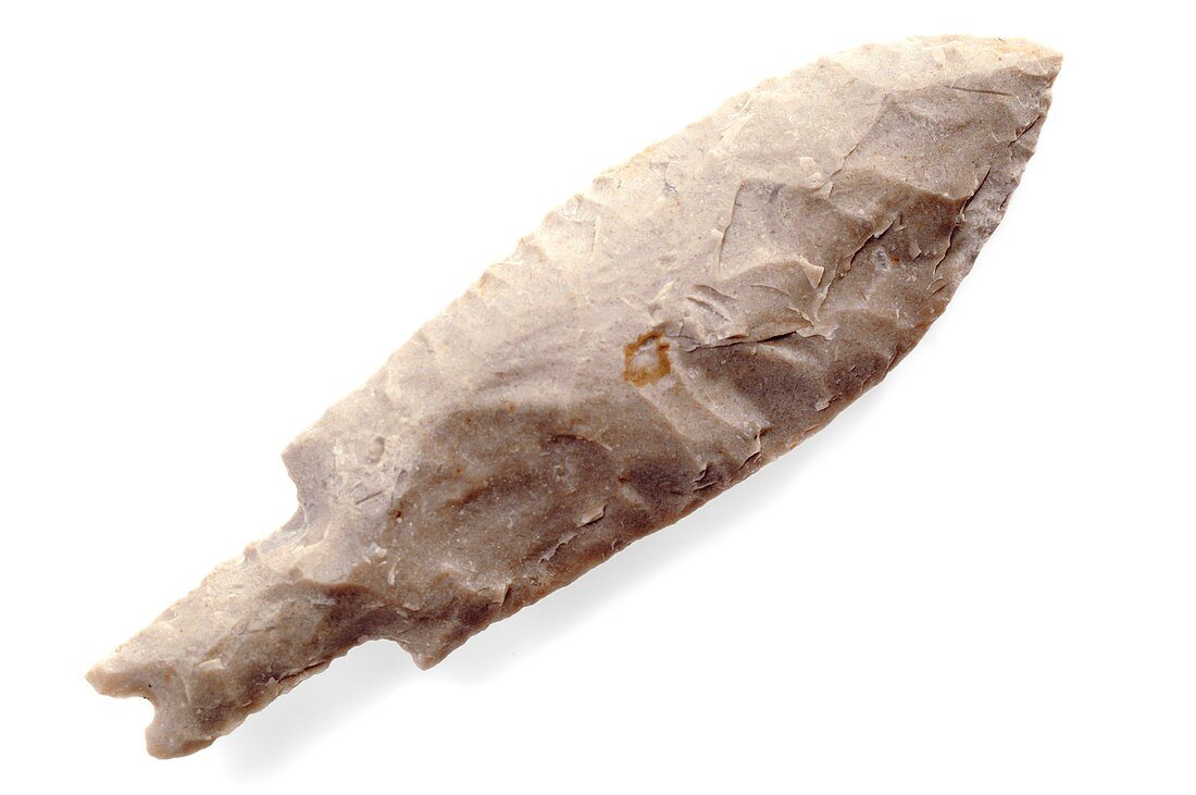 Precolumbian stone spear head