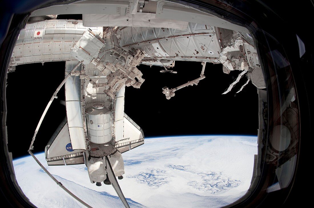 Discovery docked with the ISS,STS-133