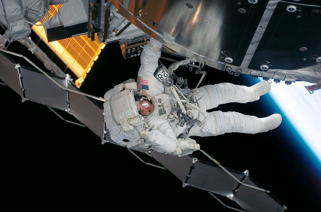 ISS space walk,2008