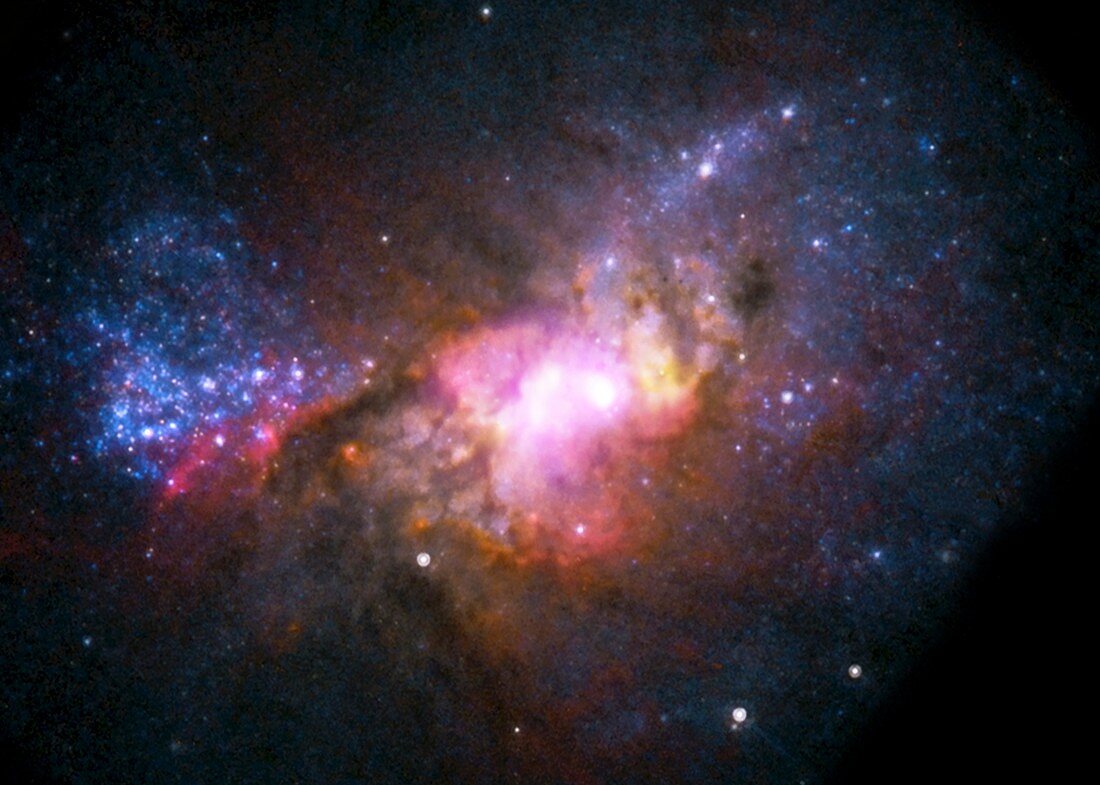 Henize 2-10 starburst galaxy,composite