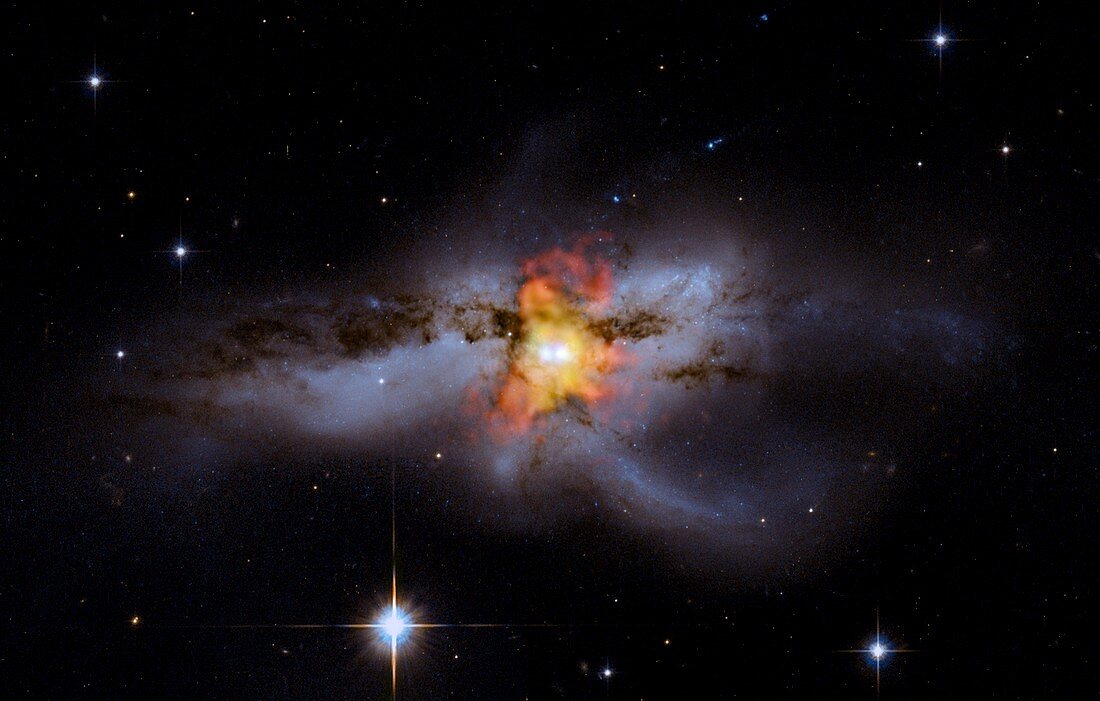 NGC 6240 colliding galaxies,composite