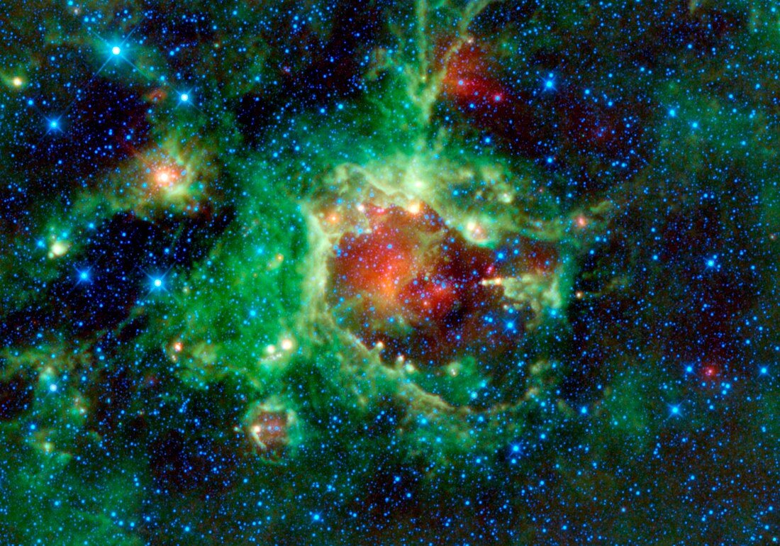Sh2-284 nebula,infrared image