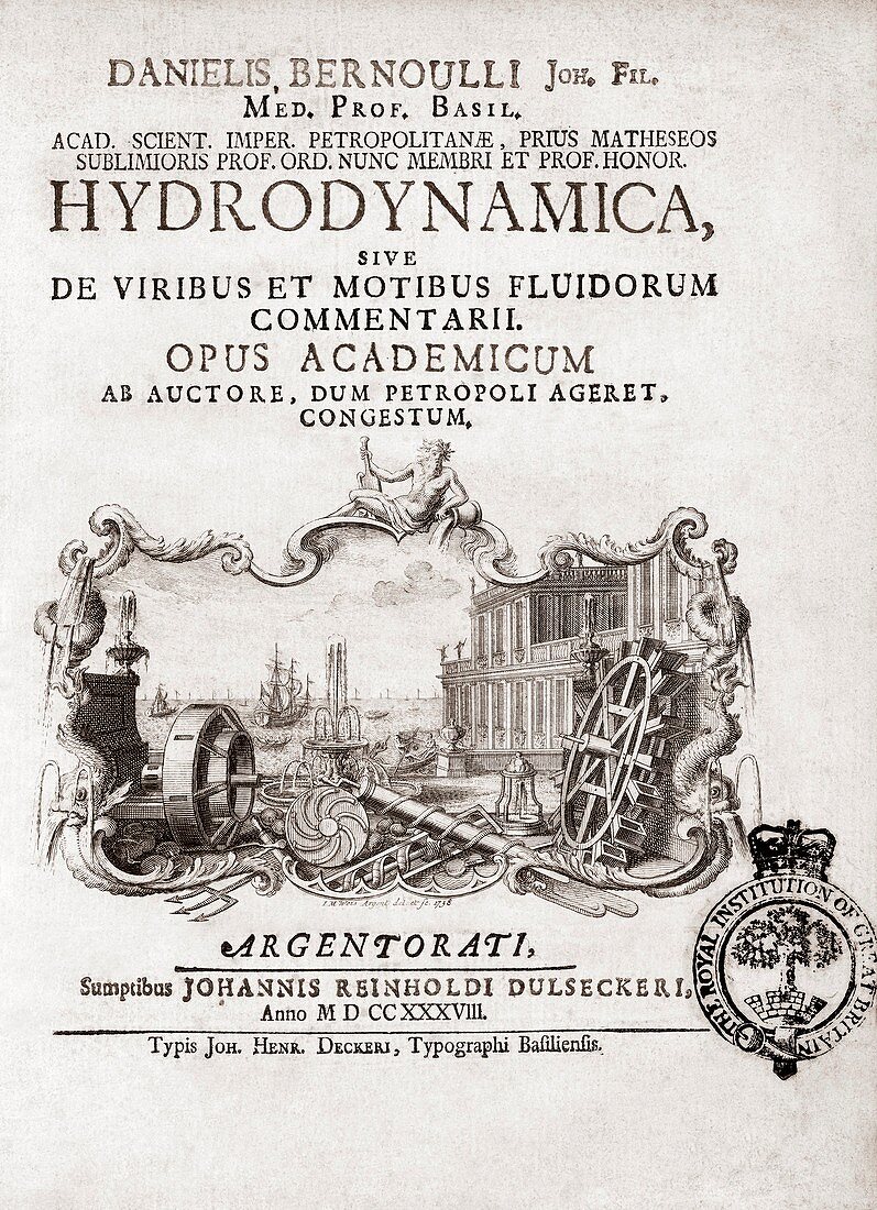 Frontispiece of Bernoulli's Hydrodynamica