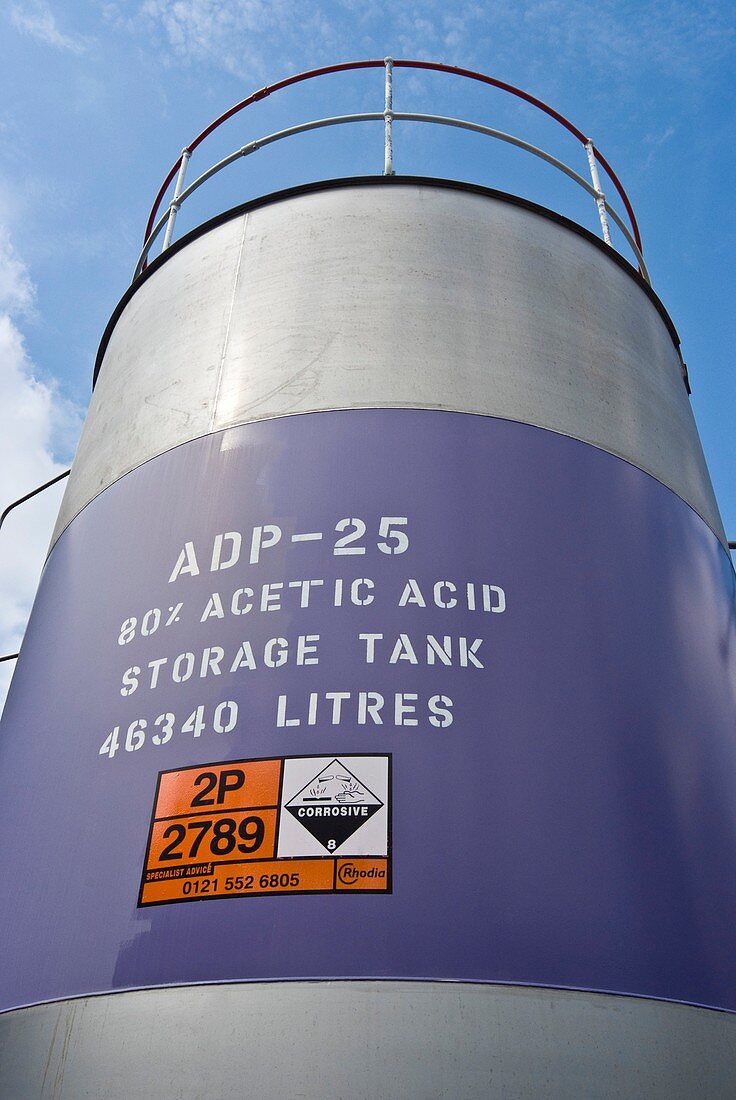 Acetic acid storage tank