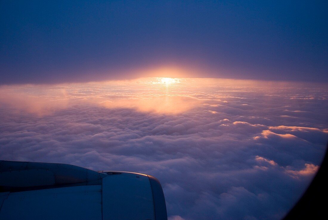 Sunset from aircraft