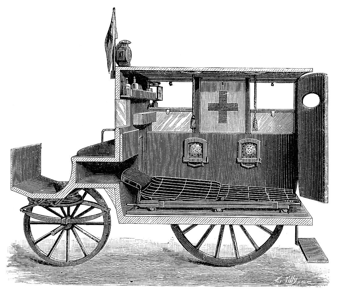 City ambulance,19th century
