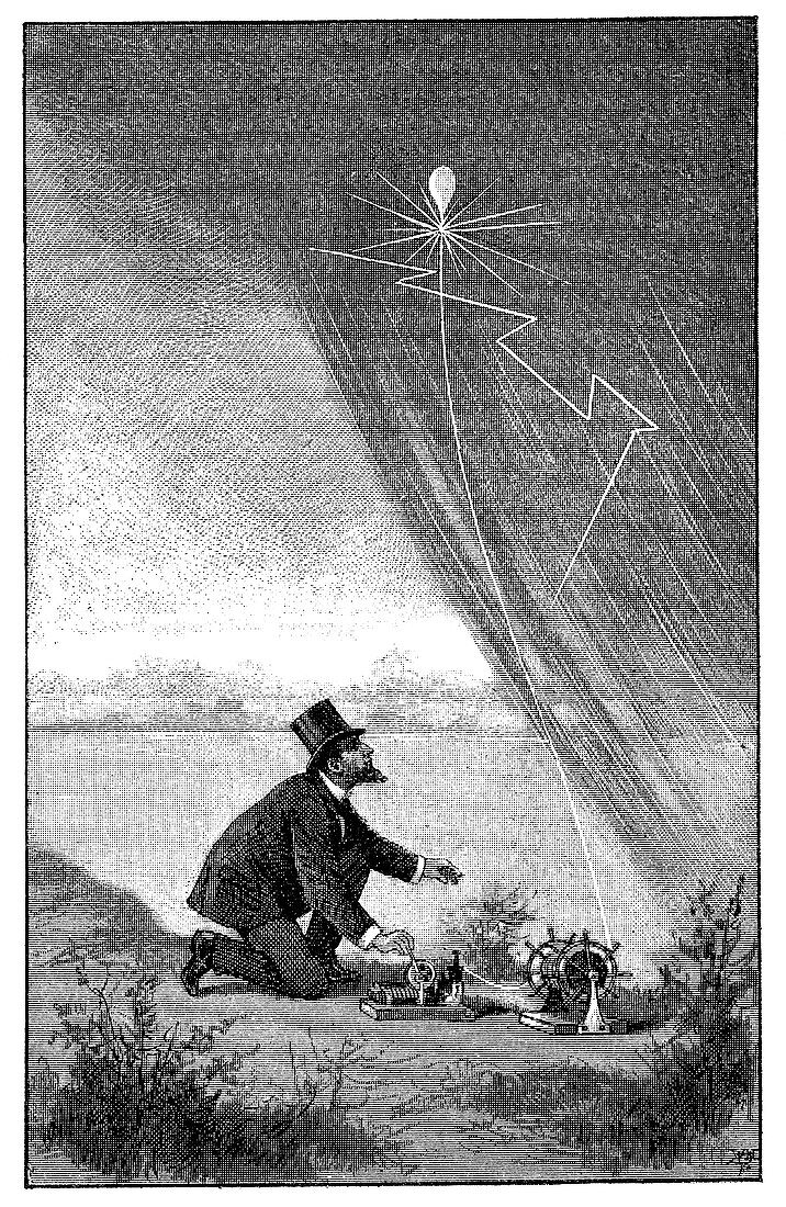 Artificial rain experiment,19th century