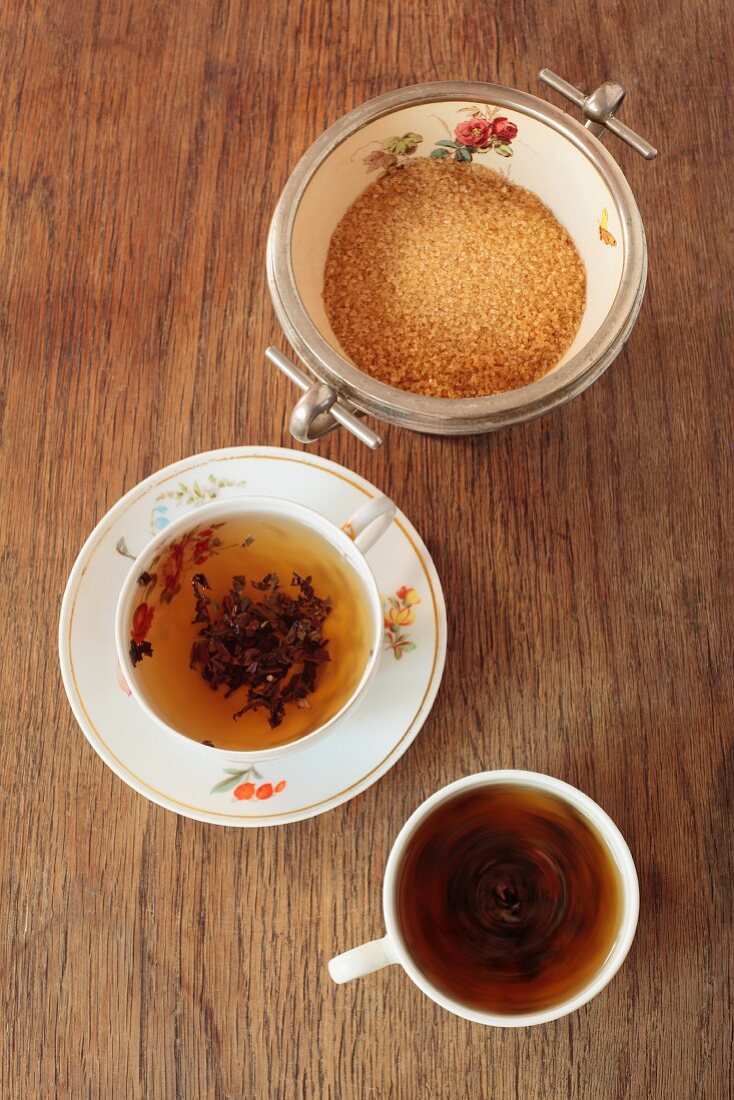 Black tea and brown sugar
