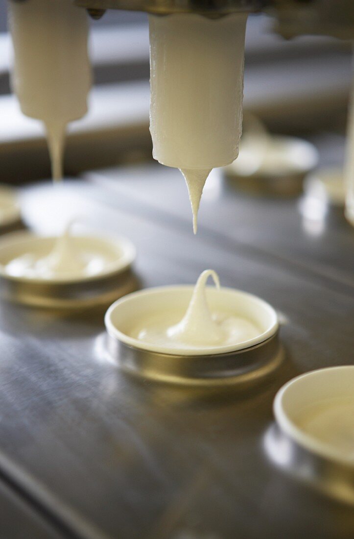 Ice cream being made in a factory, Dorset, England