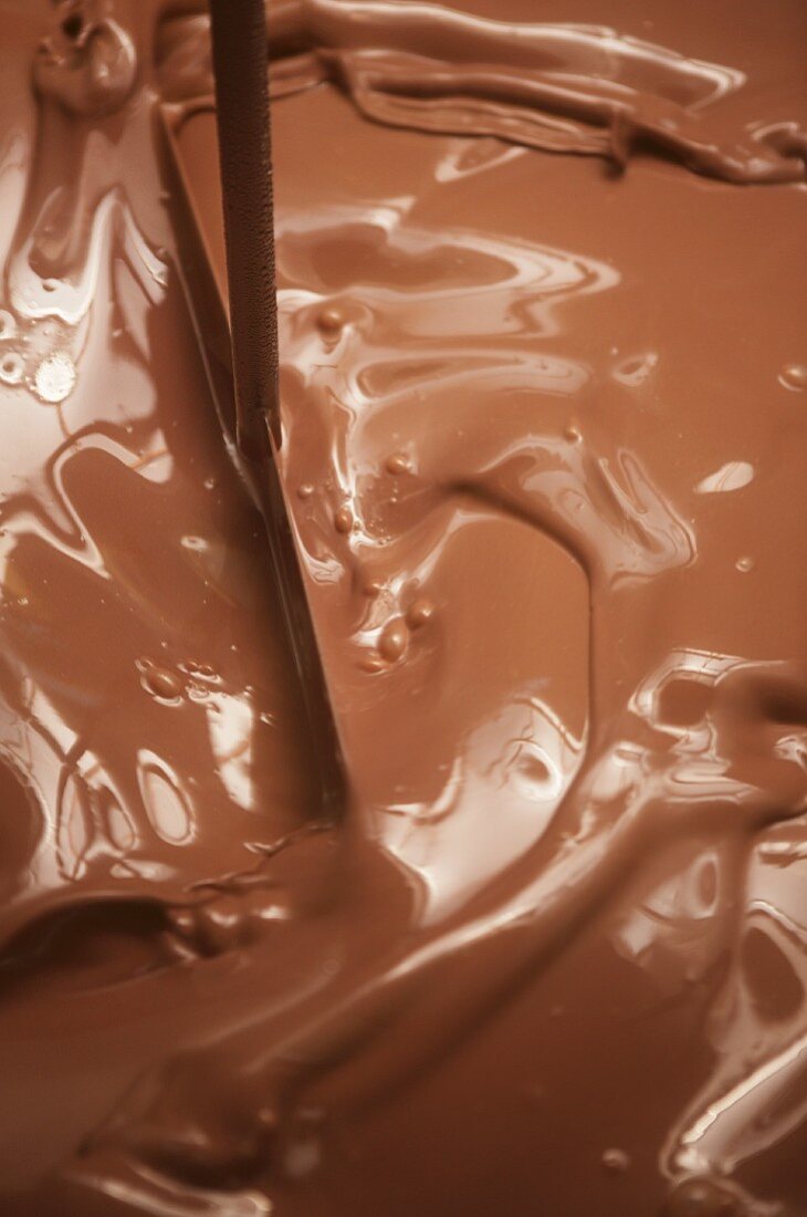 Schokoladeneis wird hergestellt (Dorset, England)