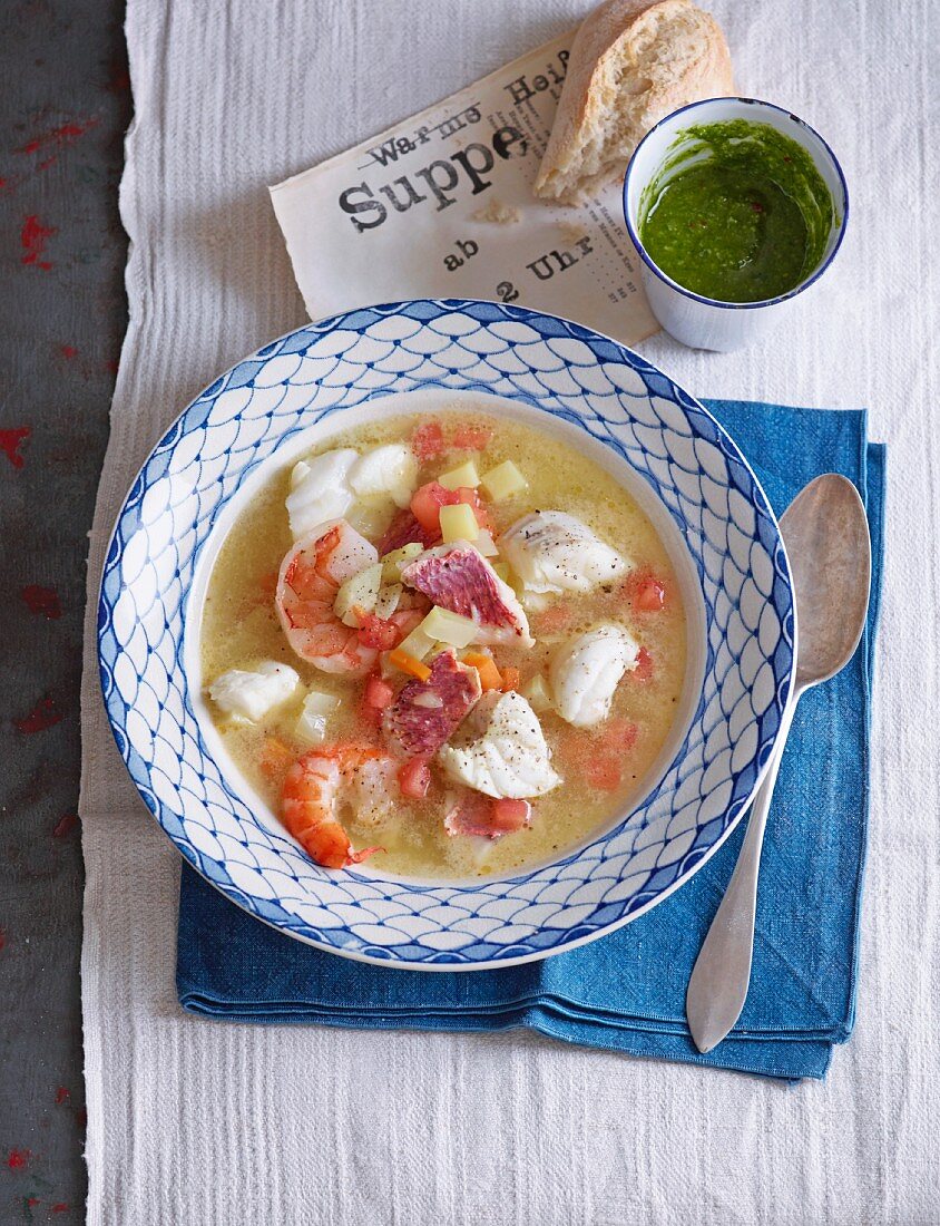 Bouillabaisse with pistou