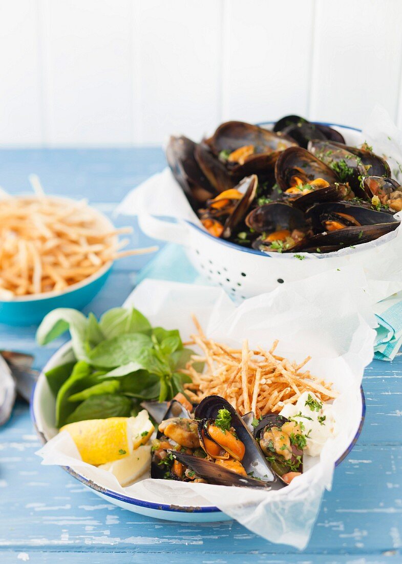 Mussels with French fries
