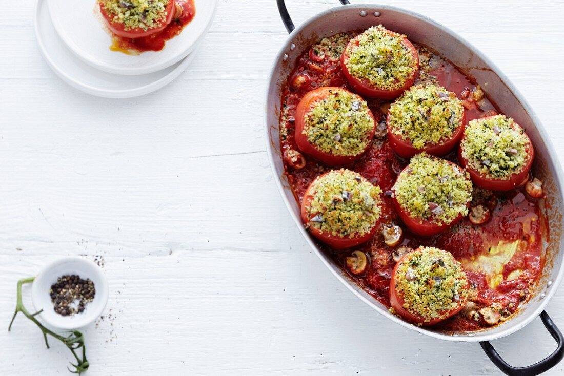 Tomatoes stuffed with couscous