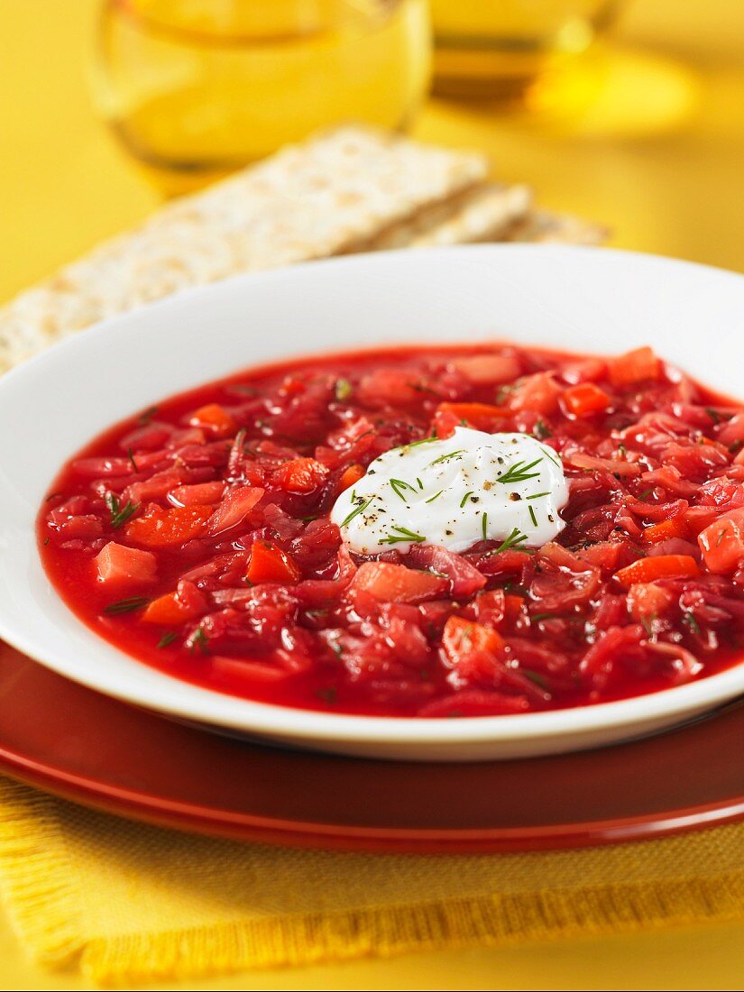 Borscht with crème fraîche