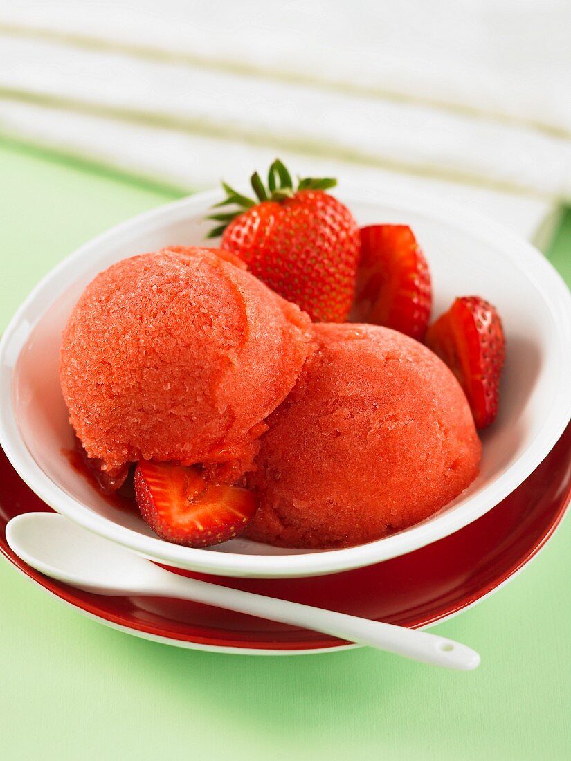 Strawberry sorbet