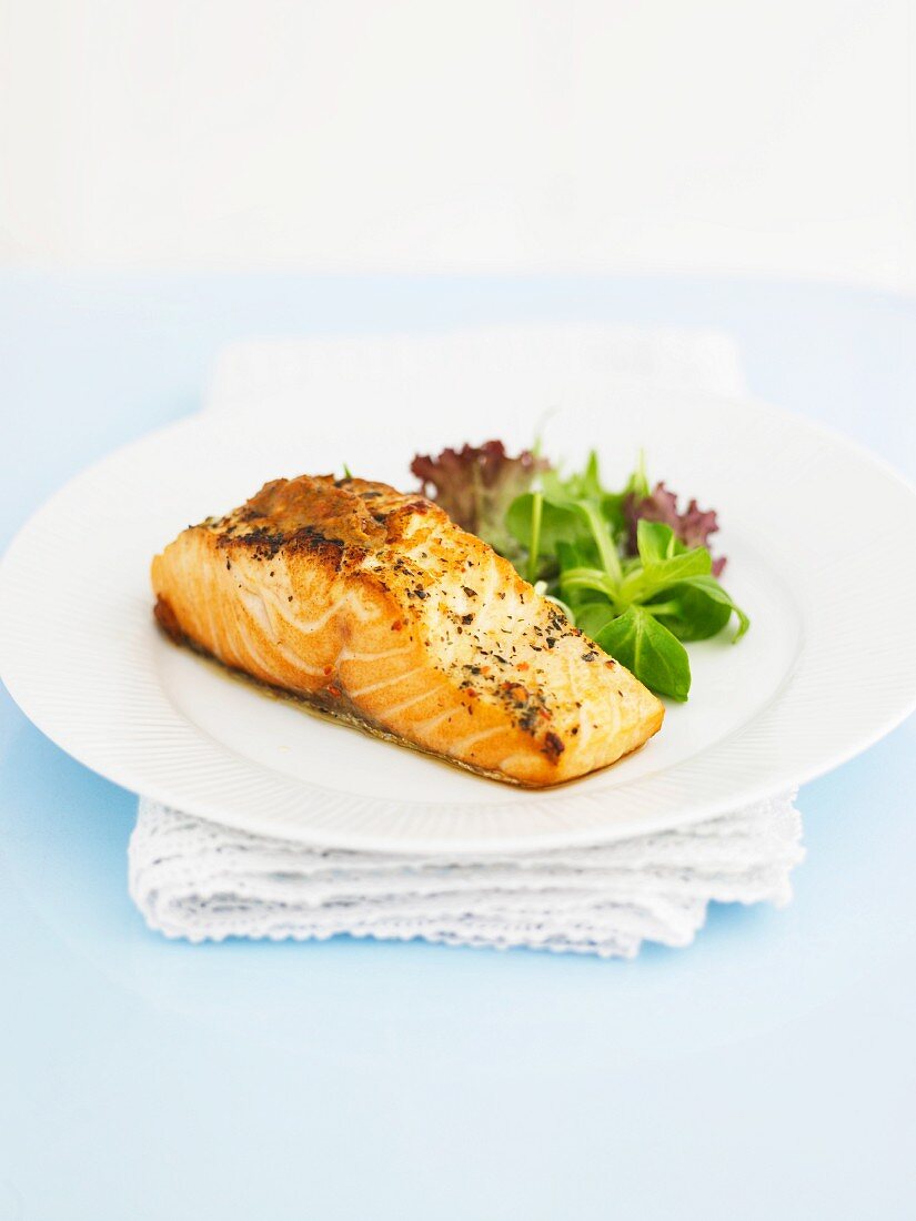 Salmon fillet with herbs