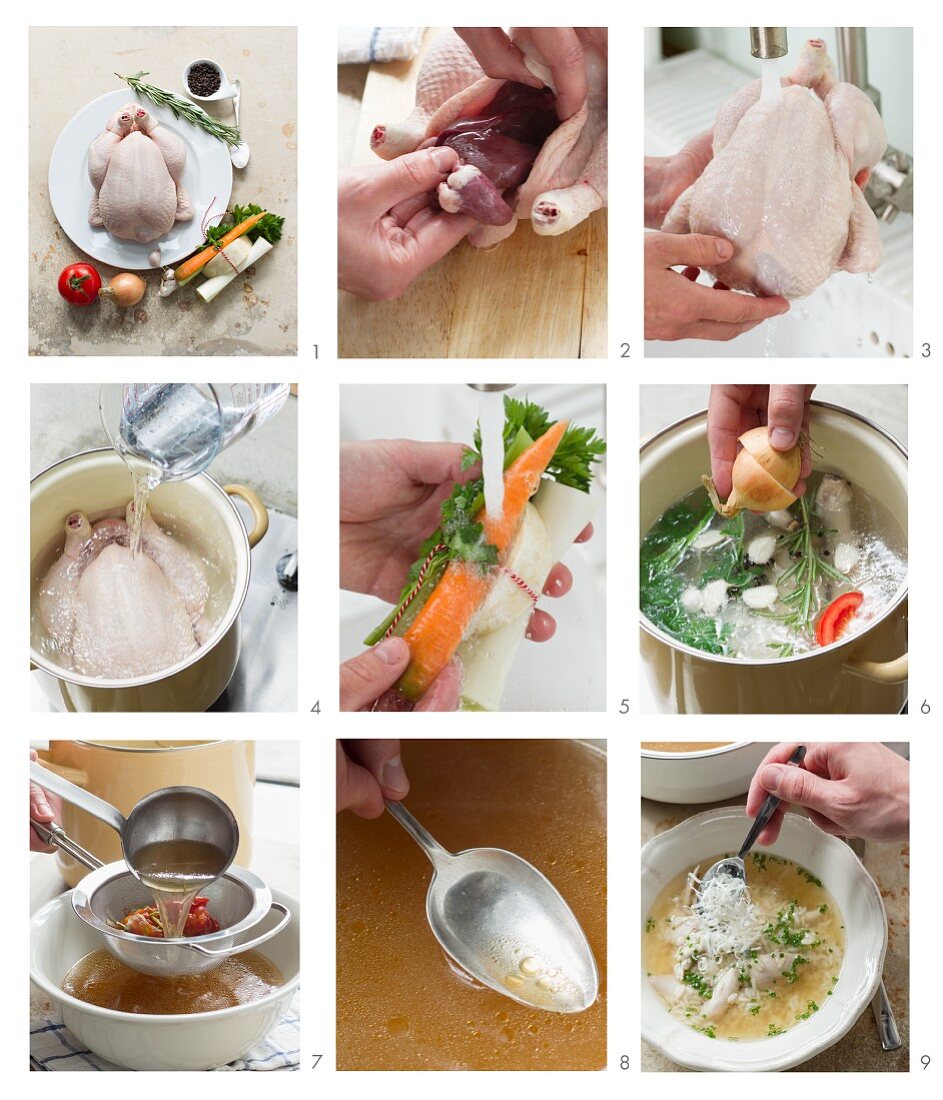 Making chicken stock