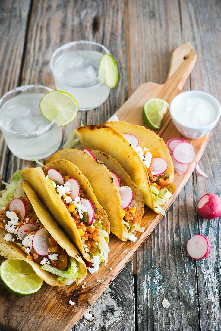 Tacos and margaritas
