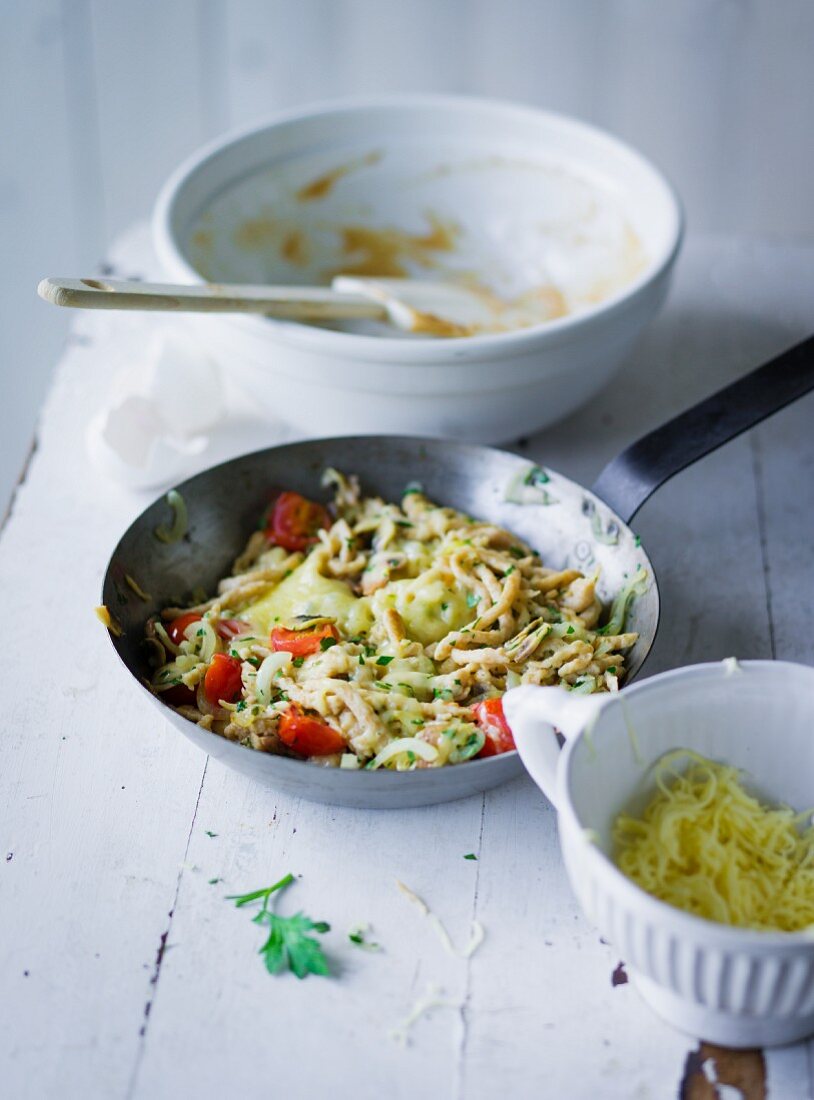 Ernährung bei ADHS: Vollkornspätzle mit Gemüse