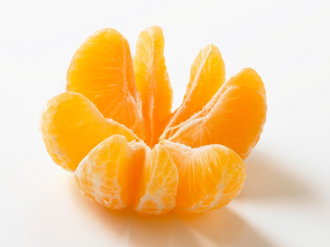 Peeled mandarin orange