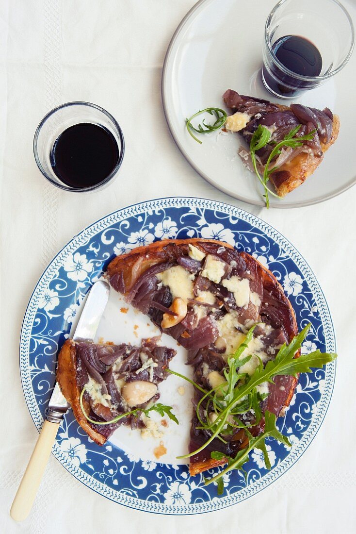 Cheese and onion tart tatin