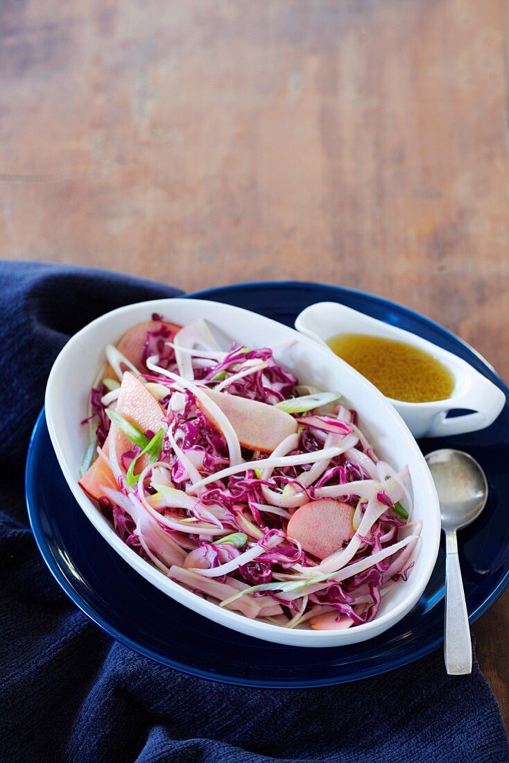 Fennel and red cabbage coleslaw