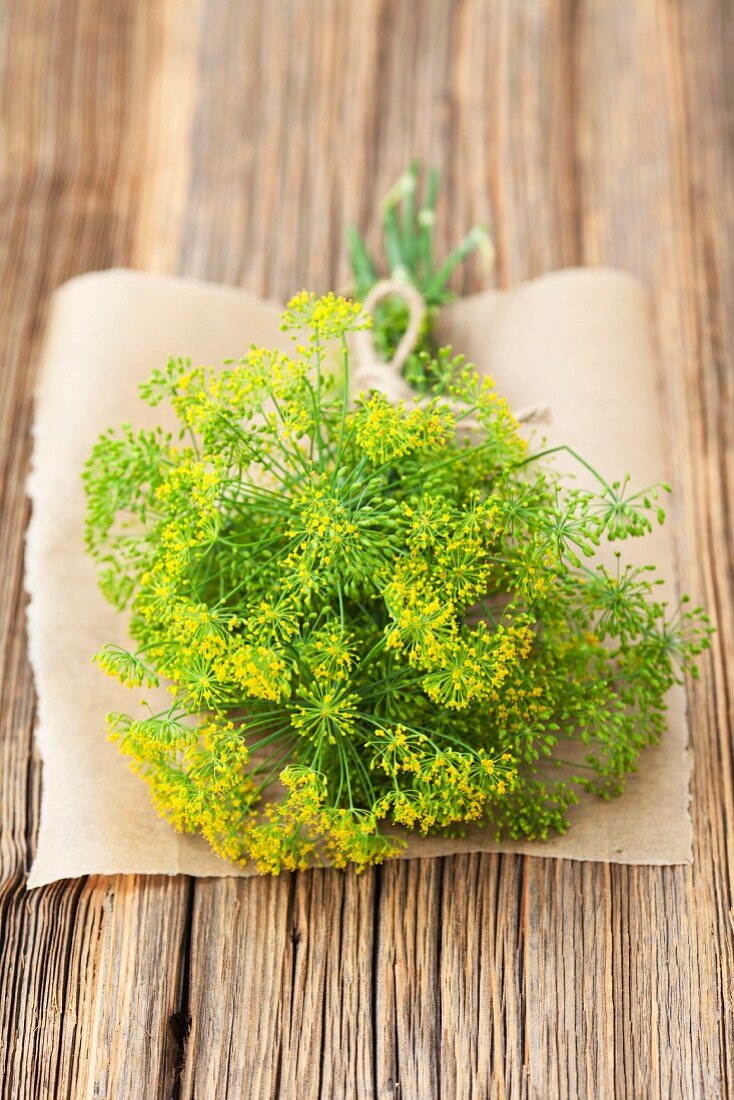 A bunch of fresh, organic dill