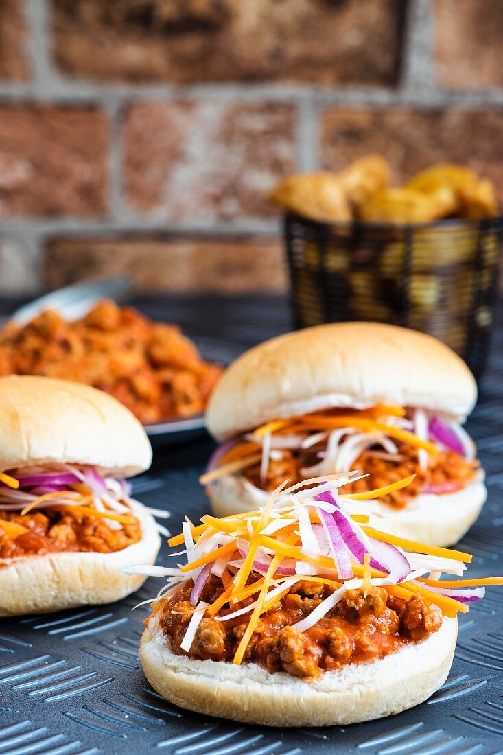 Turkey Sloppy Joes with celeriac coleslaw