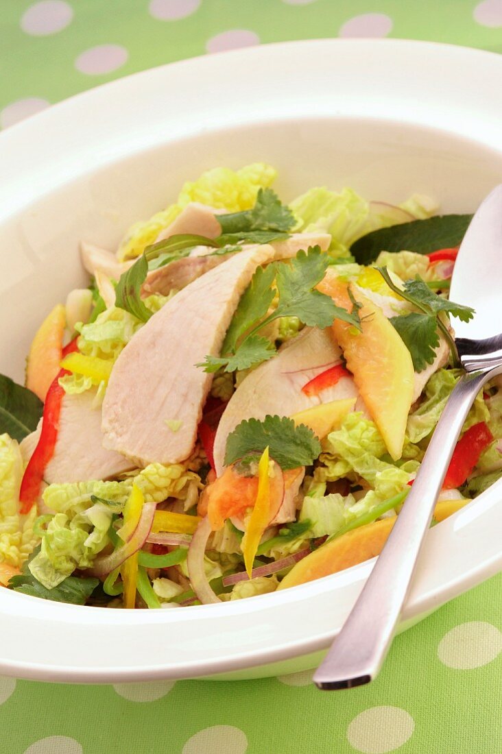 Vietnamese salad with chicken and vegetables
