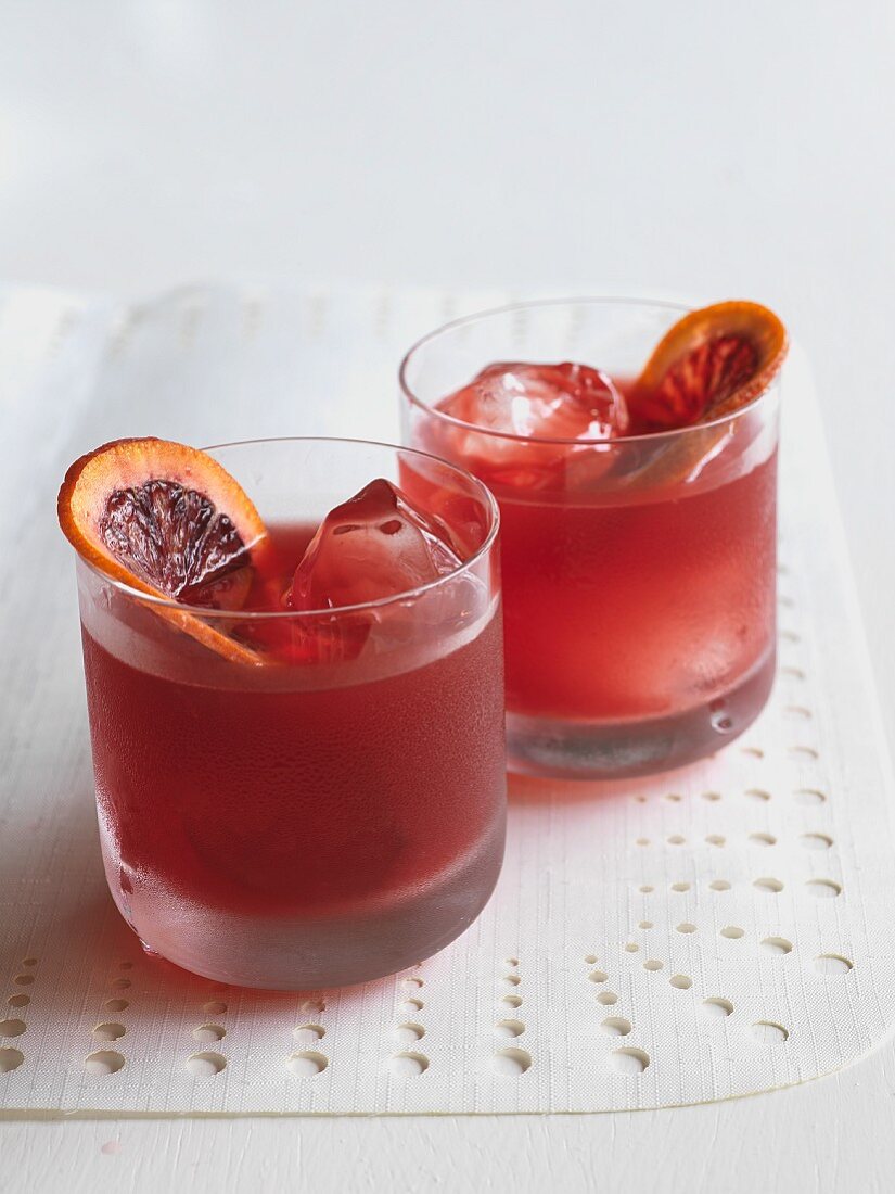 Blood orange cocktails