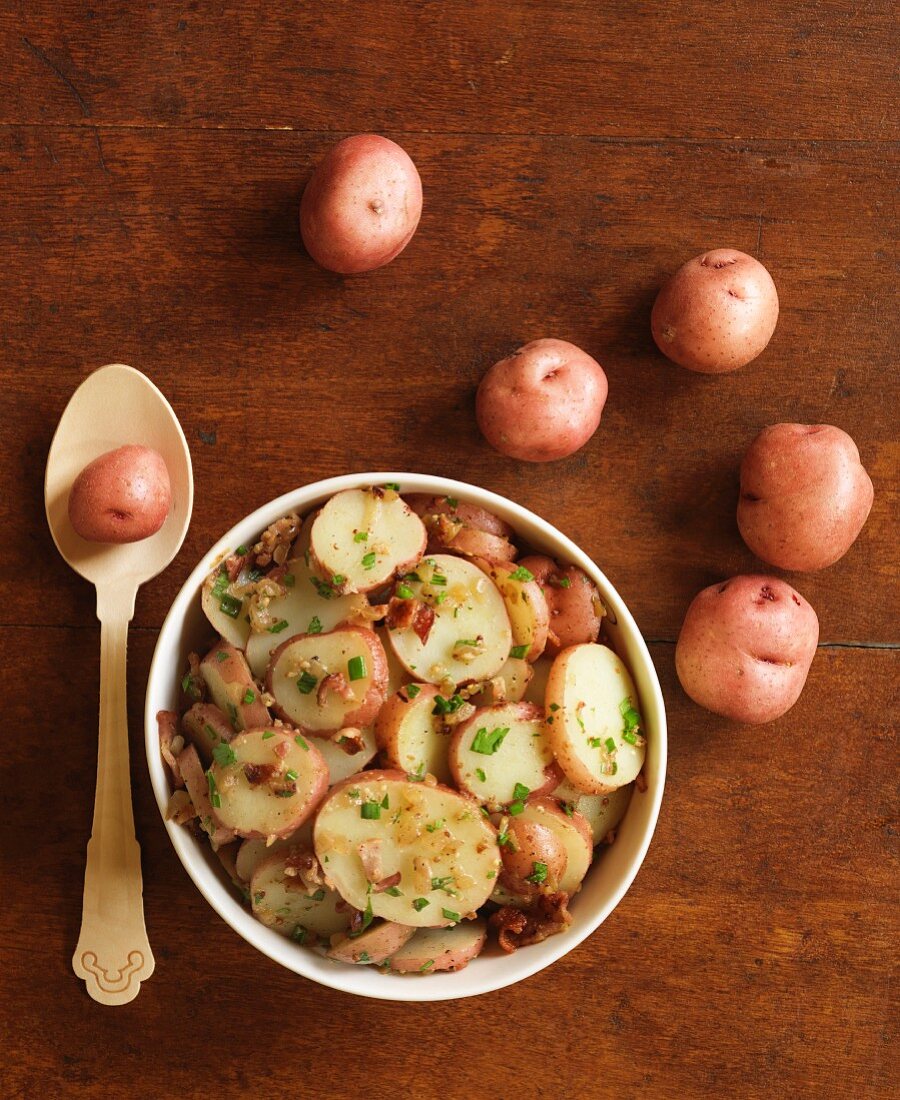 A rustic potato salad