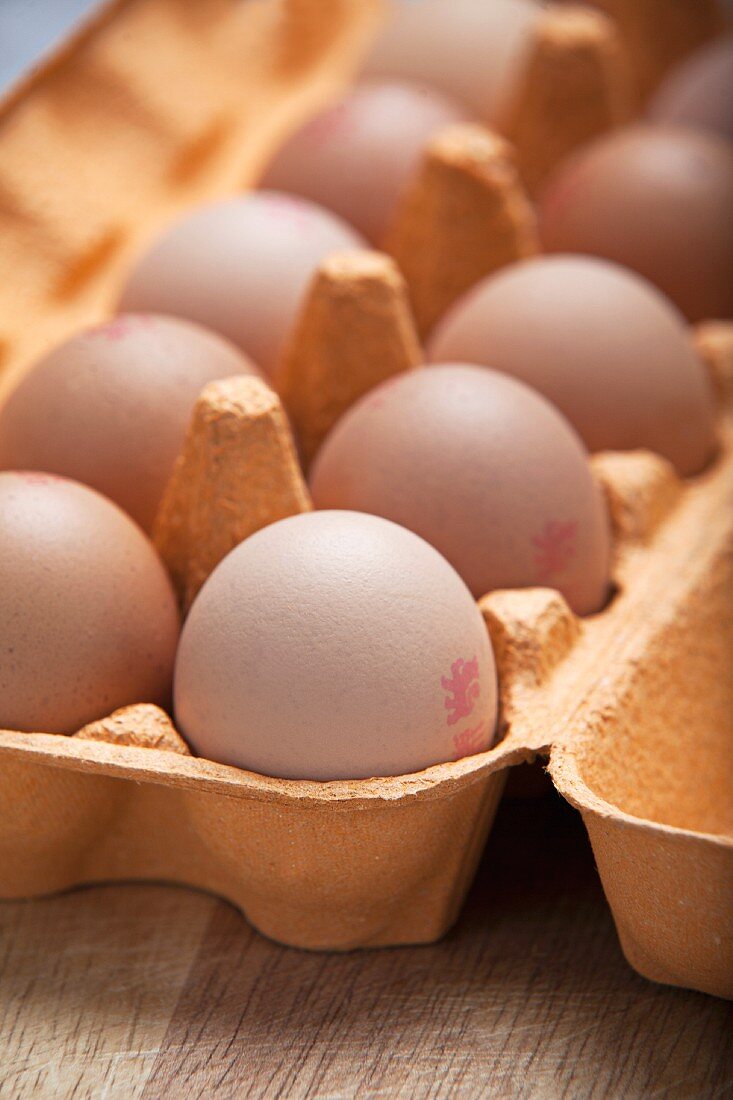 Eier im Eierkarton