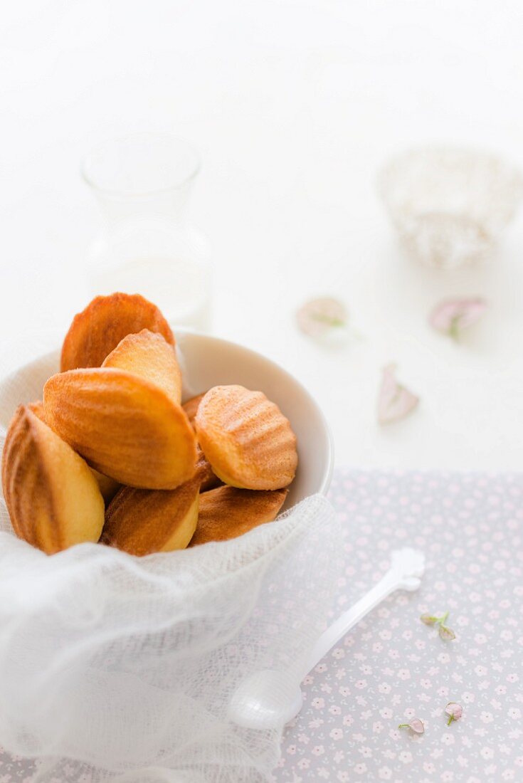 A bowl of madeleines