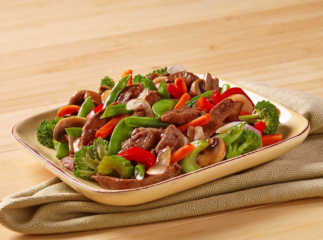 Beef stir fry with vegetables