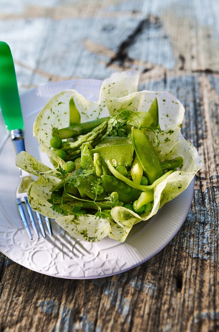 Salat von grünem Gemüse