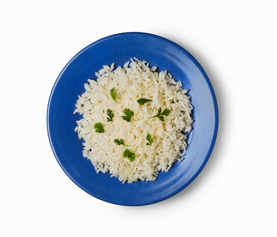 White rice with parsley (Caribbean)