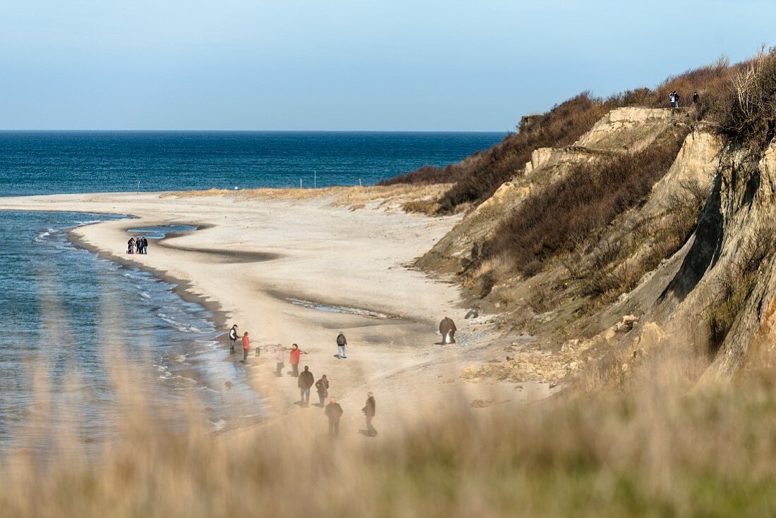 A high sandbank near Ahrenshoop on the Baltic Sea