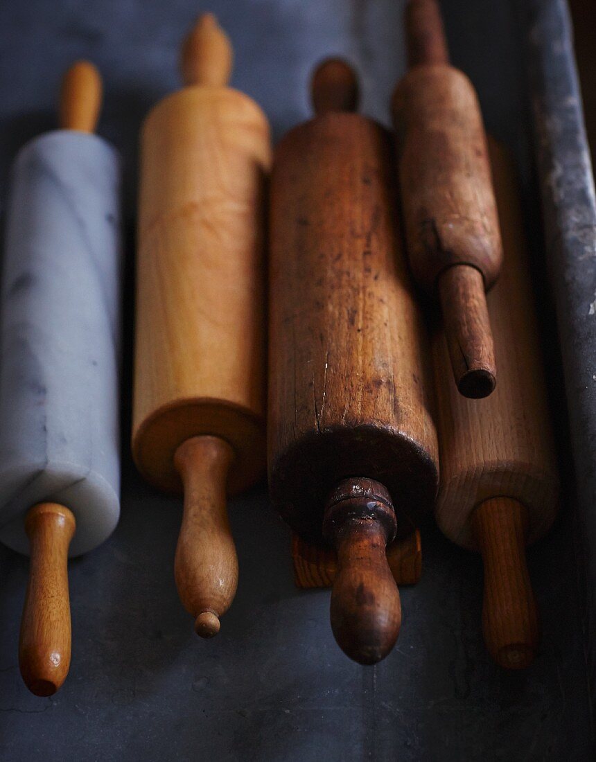 Various different rolling pins