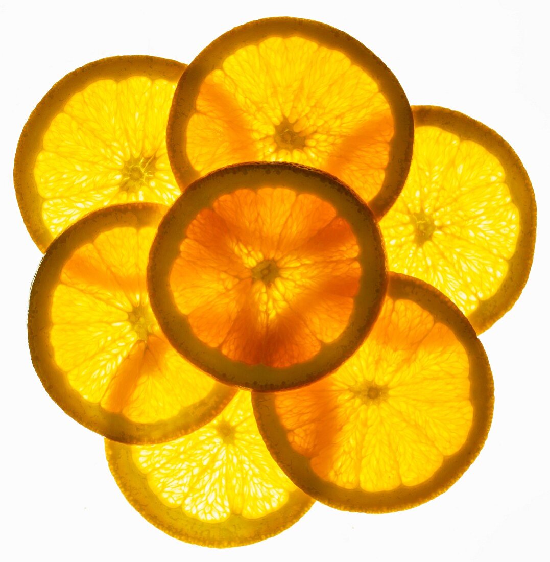 Orangenscheiben (durchleuchtet)