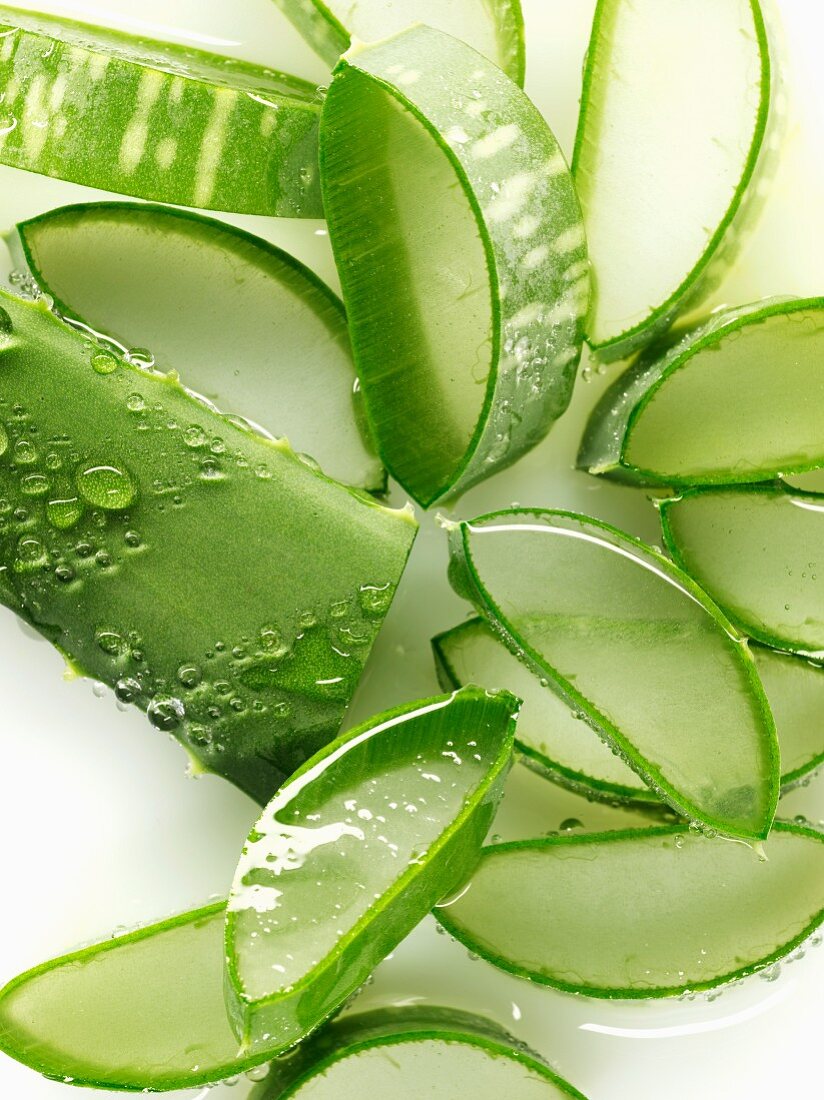 Slices of aloe vera