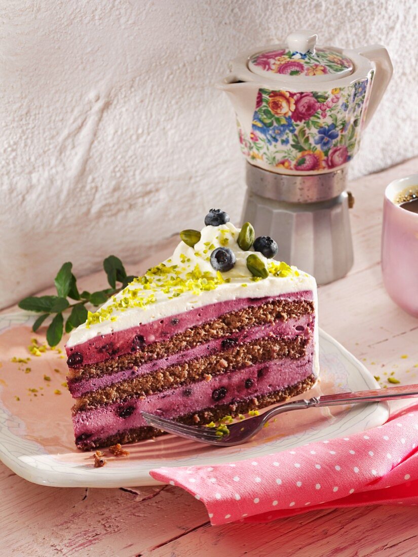 Joghurt-Blaubeer-Torte