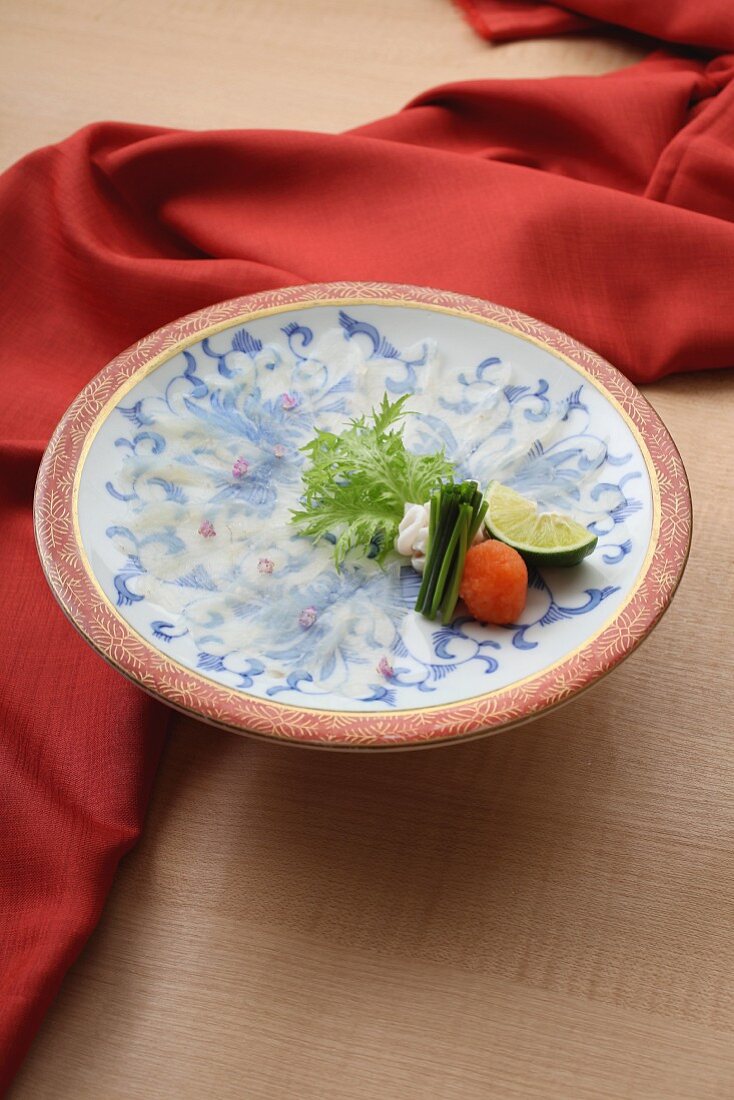 Sashimi vom Kugelfisch (Japan)