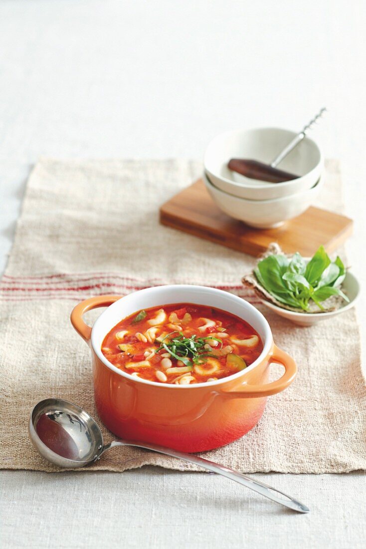 Gemüsesuppe mit Tortellini