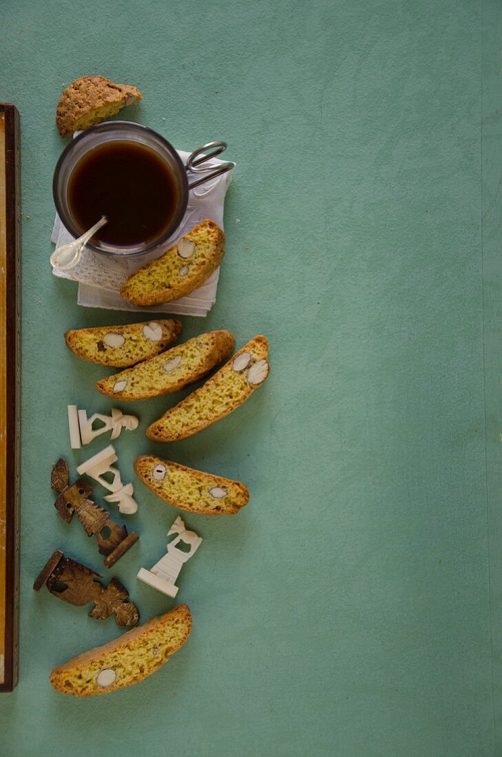 Cantucci e caffè (almond biscuits and espresso, Italy)