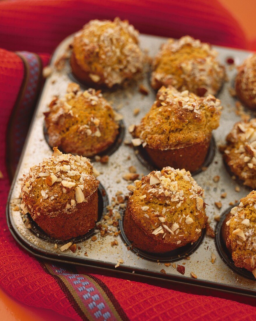 Classic wheat bran muffins with hazelnuts