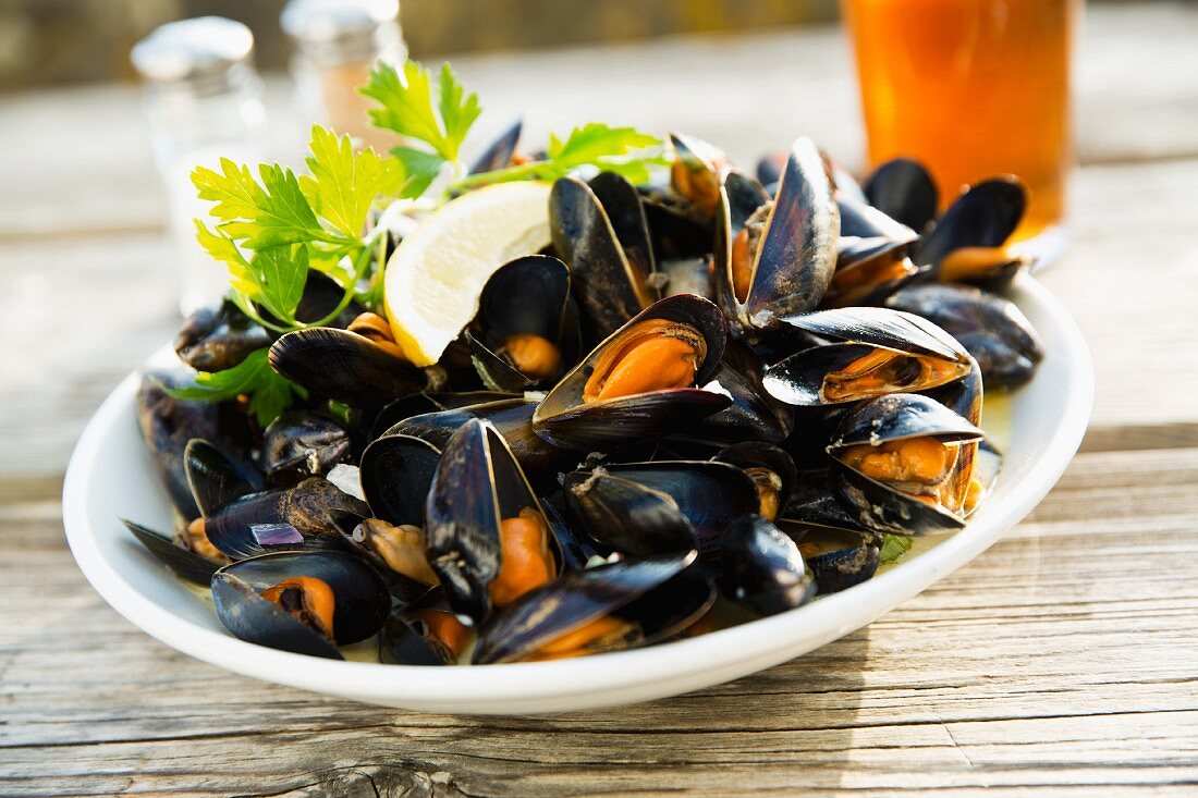 Mussels at The Halzephron Inn (Cornwall, England)