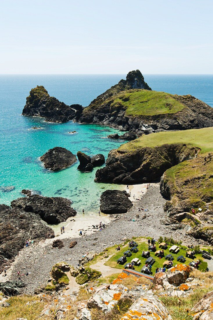 Kynance Beach near Lizard Point in Cornwall (England)