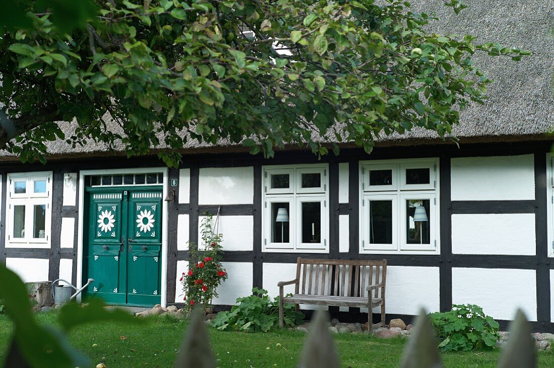 A thatched roof house in Quilitz on Usedom